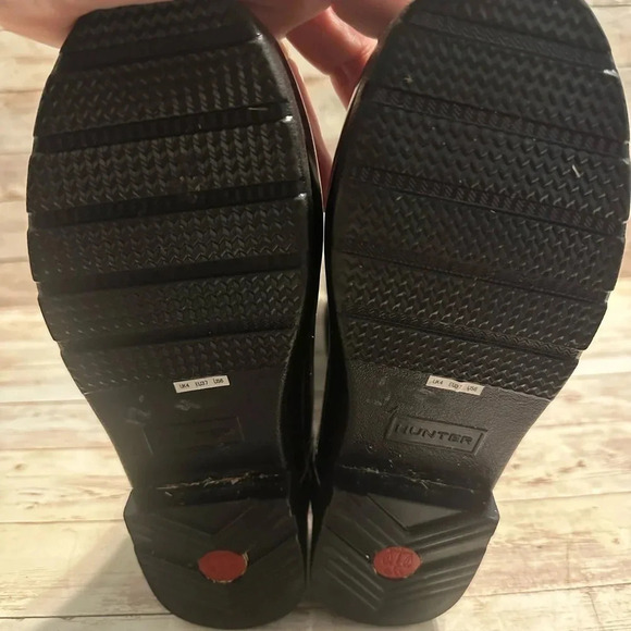 Hunter Original Gloss Tall Rain Boots Women’s Size 6 Black Galoshes - Picture 5 of 10